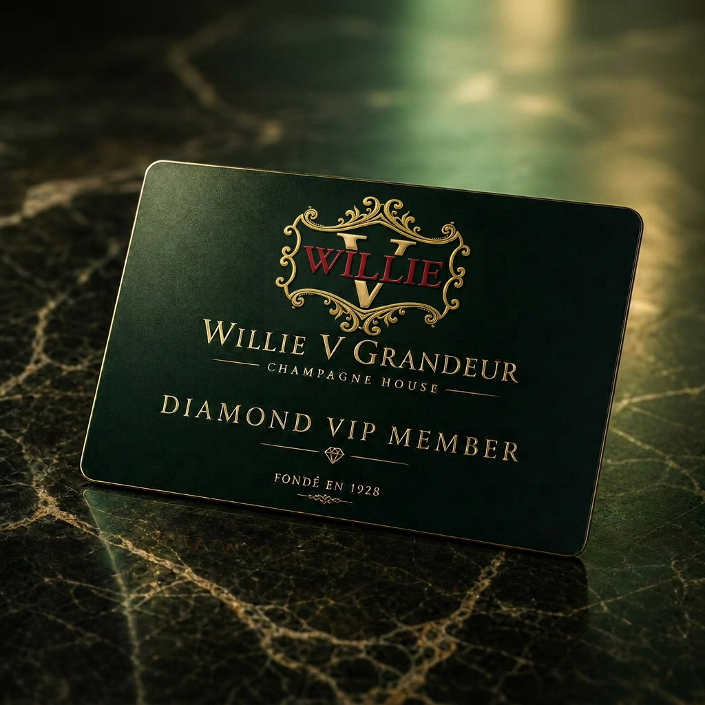 Willie V Grandeur Diamond VIP magnetic membership card
